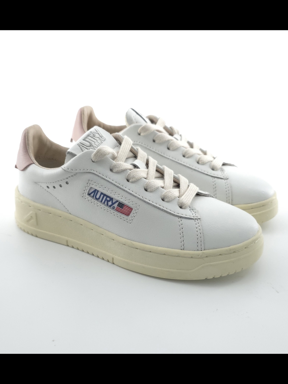 AUTRY Dallas Low Leather Sneakers Girls Kids Size 34 White Clover